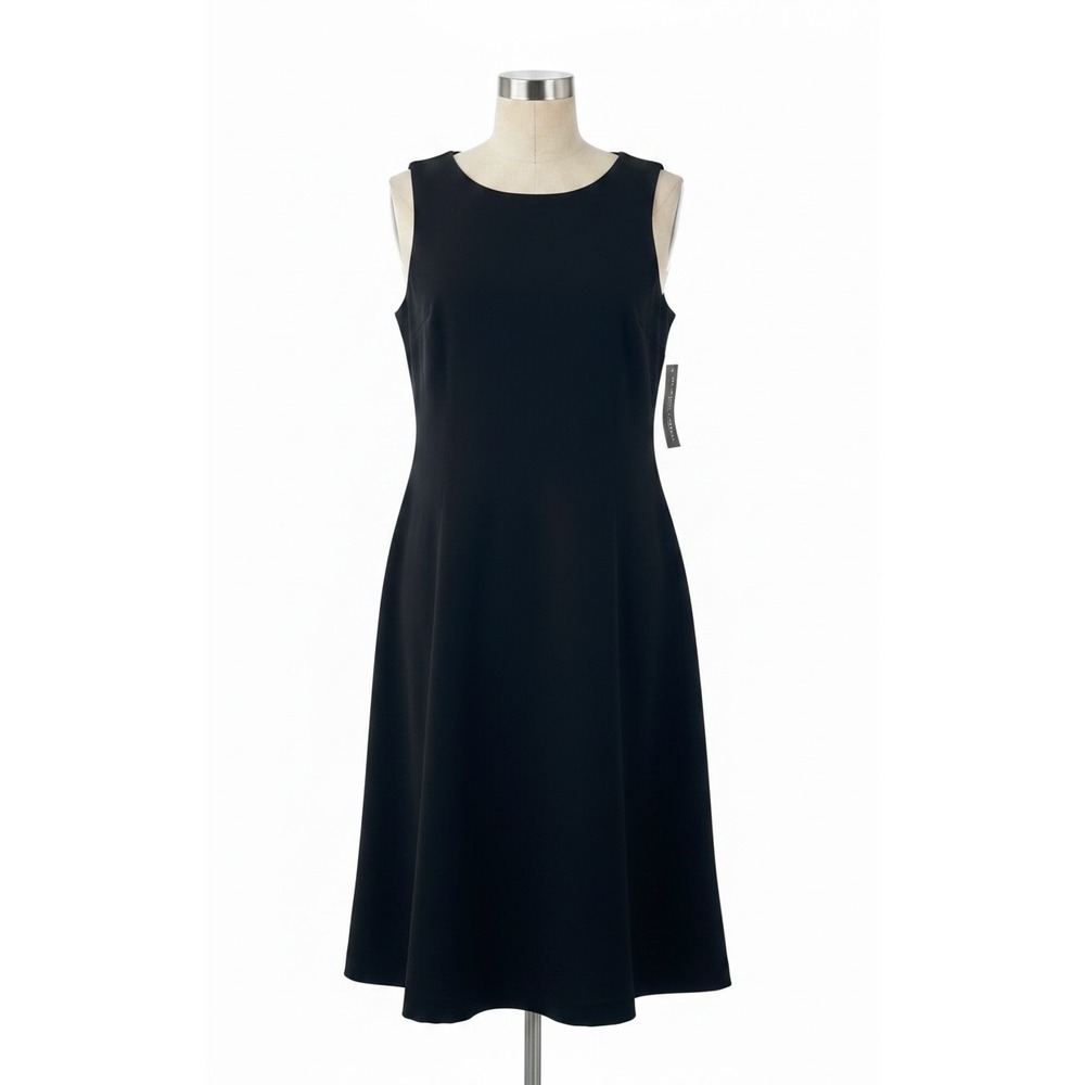 Black Label‎ by Evan-Picone Dress Fit Flare Sleeveless Black Size 6